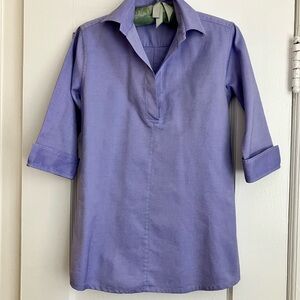 Periwinkle blue Ann Mashburn designer shirt EUC